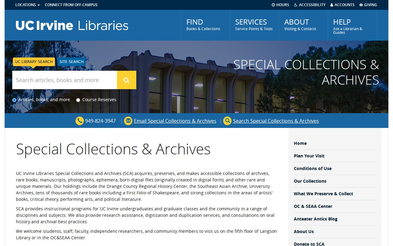 Lake Forest city directory research in UCI Orange County Regional History collections