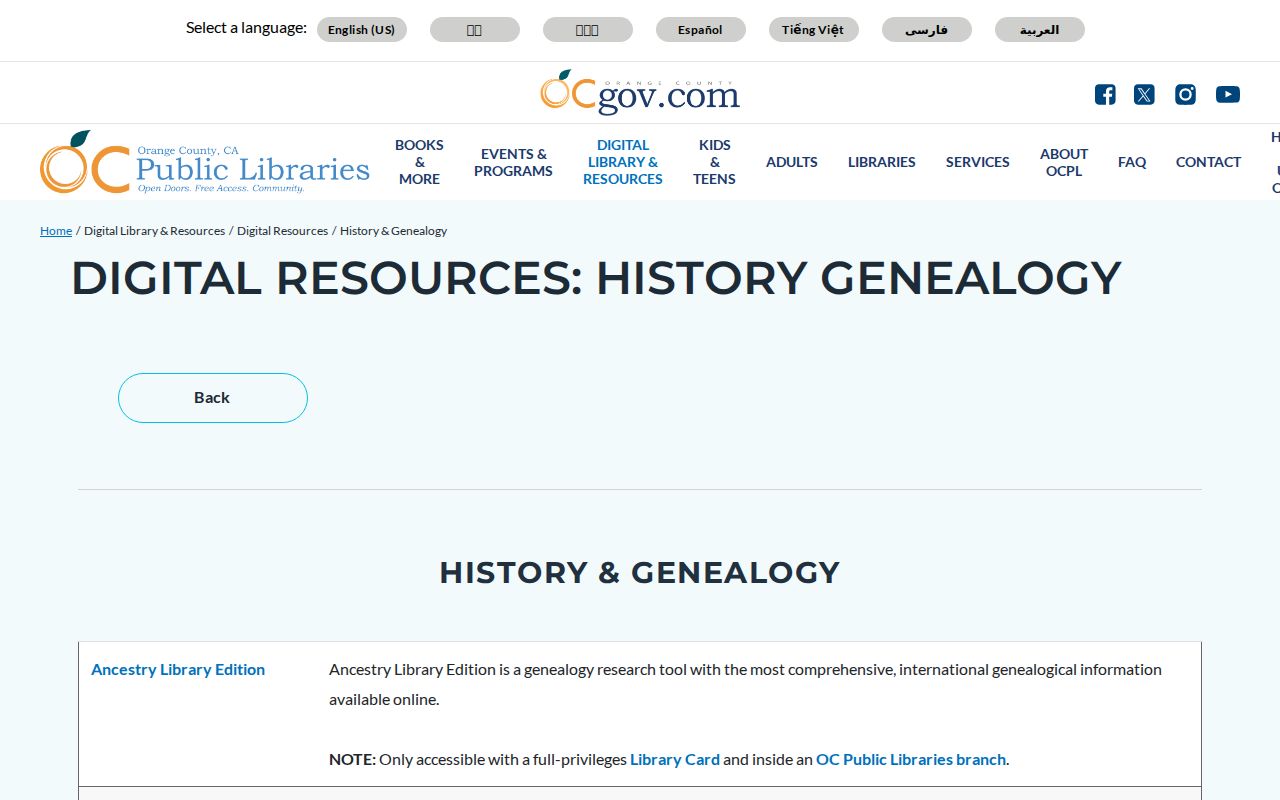 Lake Forest city directory history and genealogy digital resources at OCPL