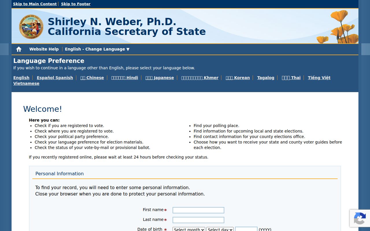 Lake Forest residents directory voter status verification form