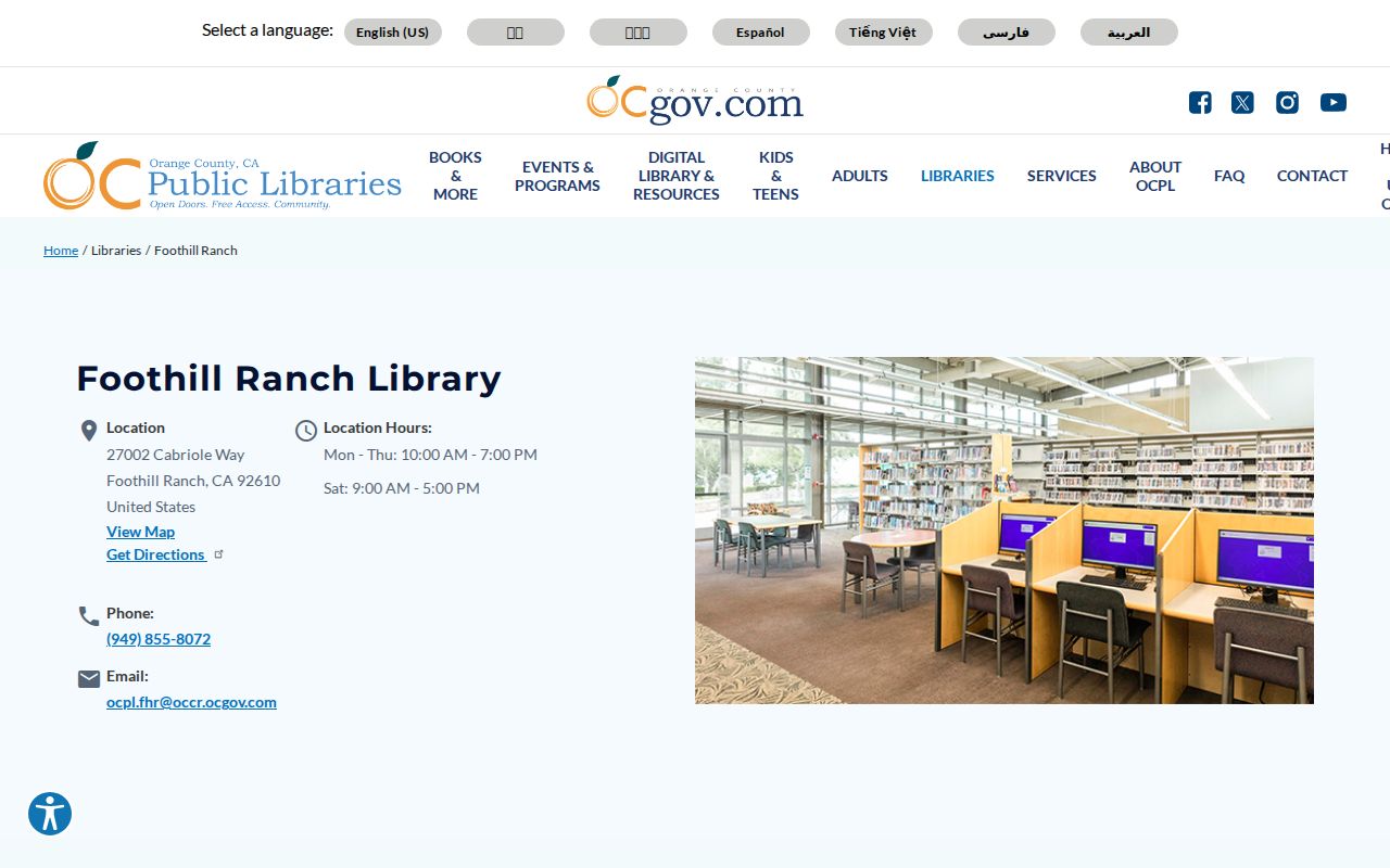 Lake Forest previous residents using Foothill Ranch Library local history access