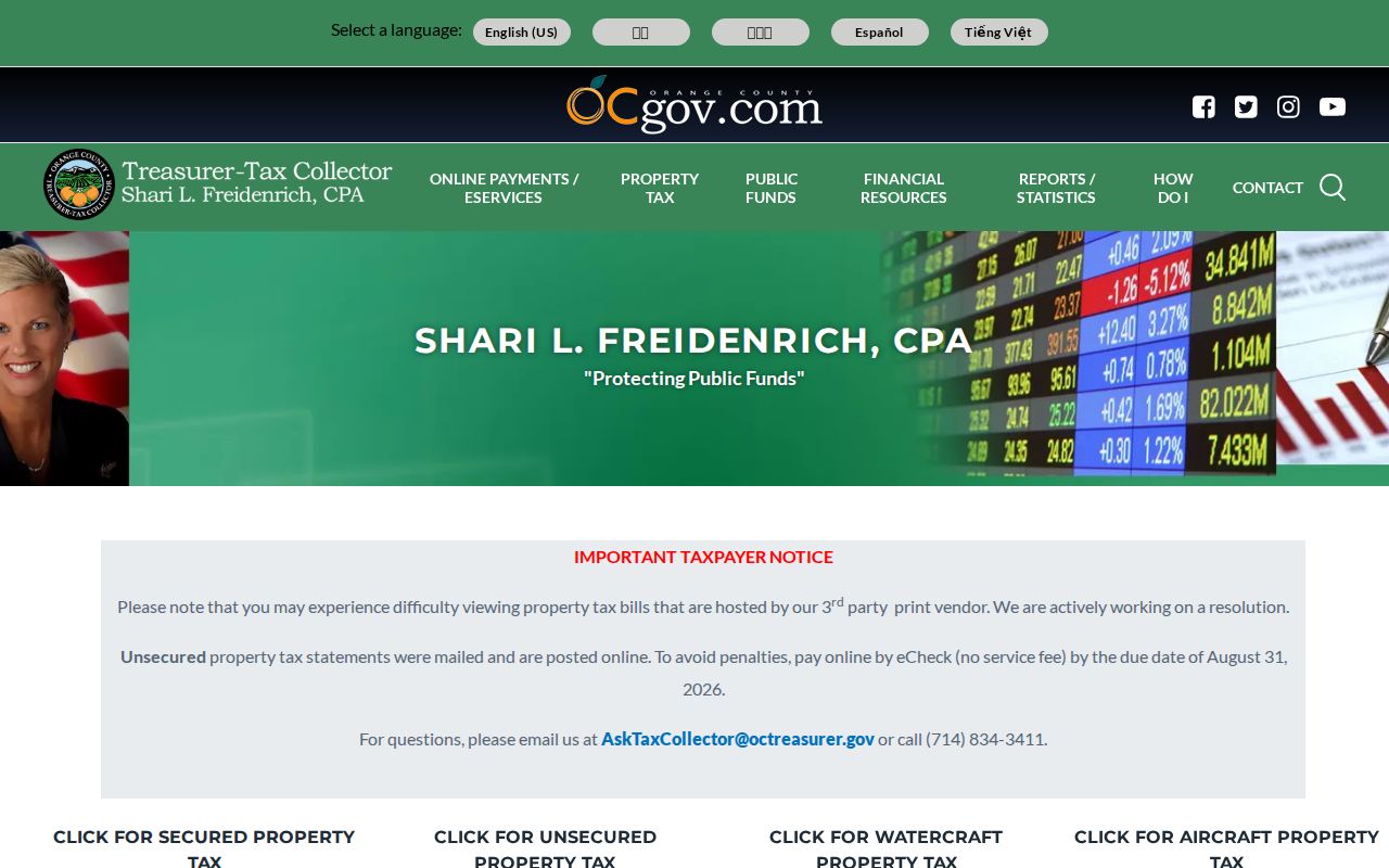 Lake Forest street directory Orange County tax search